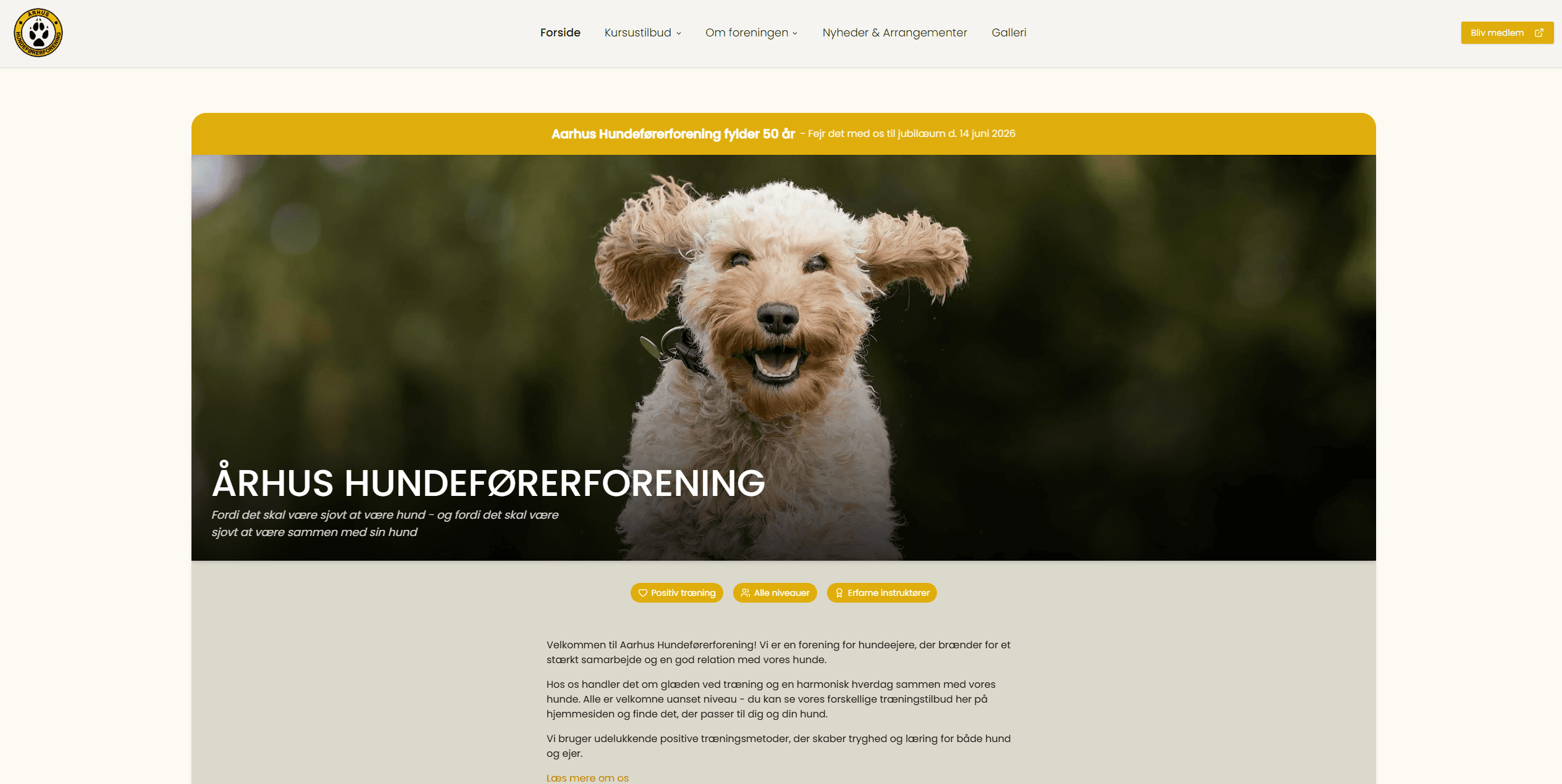 Aarhus Hundeførerforening Website